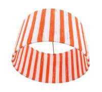 MAGICLULU Abat-jour Tambour à Rayures Orange et Blanc en Corde de Papier Tressée pour Lampe de Table E27 et Lampadaire, Diffusion Douce de Lumière, Salon et Chambre