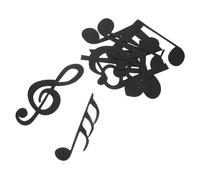 MAGICLULU Autocollants Muraux Notes de Musique Noir en Papier Repositionnables, Résistance à L'usure, Pack de 12 Pièces pour Décoration Artistique de Café ou Bar