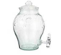 MAGICLULU Bocal en Verre Scellé avec Robinet Canette de Jus en Verre 1 Pièce pour Boisson et Vin Récipient de Stockage et Distributeur de Boissons