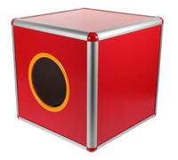 MAGICLULU Boîte de Loterie Carrée Rouge Grosse Capacité en Alliage D'aluminium Solide et Plastique Lisse pour Jeux et Fêtes, Urne de Vote Multifonctionnelle