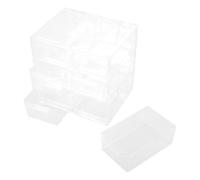 MAGICLULU Boîte de Rangement à Tiroirs en Acrylique Transparent pour Lentilles de Contact, 6 Compartiments, Organiseur de Bureau Pratique, Coffret Anti-poussière Compact pour Usage