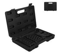 MAGICLULU Boîte de Rangement en Plastique Noir pour Outils Pneumatiques 150/190/250 avec Compartiments Divisés, Portable Réparations à Domicile ou Industrielles
