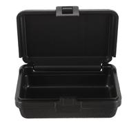 MAGICLULU Boîte de Rangement Rigide Noire Petite pour Accessoires de Quincaillerie Étanche en Plastique, Mallette Portable pour Stockage Extérieur et Atelier