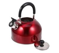 MAGICLULU Bouilloire avec Design Unique en Acier Inoxydable Rouge 3l Sifflante et Résistante à Déformation à Induction pour Usage Domestique