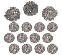 MAGICLULU Boules Décoratives 5cm Résistantes à l'usure 15 en Plastique Gris Lot de 15 Pièces pour Décoration Suspendue Créative Restaurant Bureau