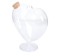 MAGICLULU Bouteille Décorative Accessoire Décoratif Élégant en Verre Transparente de Cœur Design Origami, pour Décoration de Bureau ou Maison