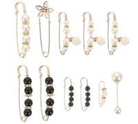 MAGICLULU Broche en Perles Élégante 11 Pièces pour Femmes, Clip de Serrage de Taille en Alliage, Serrage-taille pour Pantalons et Jupes, Usage Quotidien et Soirée
