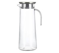 MAGICLULU Carafe D'eau Froide Domestique 1,2l en Acrylique avec Couvercle en Acier Inoxydable, Grande Capacité pour Service de Boissons à Domicile et Réceptions