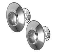 MAGICLULU Chapeau de Cheminée Protection Ventilation en Acier Inoxydable Argenté Forme Ronde Cône, Lot de 2 pour Conduit de Poêle à Bois pour Cheminée Intérieure et Extérieure