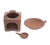 MAGICLULU Chauffe-théière en Argile, Base Chauffante de Théière en Argile, Style Japonerie, Contrôle Précis Température, pour Théière et Feuilles de Thé, Restaurant et Bureau