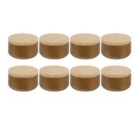 MAGICLULU Coffret de 8 Pots à Bougies en Tôle Couvercles Effet Bois, Stockage Pratique et Fabrication de Bougies DIY, Style Moderne et Rustique pour Banquets