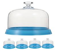 MAGICLULU Coffret Réparation Montre 5 Pièces Boîte Plastique Bleue, Couvercle Anti-Poussière et Outils pour Atelier Horloger et Pièces Détachées