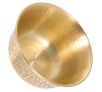 MAGICLULU Coupelle Décorative en Cuivre Or, Bol à Riz Rond Poli Artificiellement, Coupelle Cuivre Émaillée Lisse pour Bouda Decoration Interieure