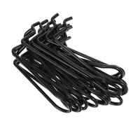 MAGICLULU Crochet en Acier Inoxydable Noir pour Tableau Perforé 20 Pièces Design Double Bras Ergonomique, Compatible Trous de 25mm, pour Garage et Atelier