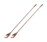 MAGICLULU Cuillères À Mélanger En Acier Inoxydable 2 Pièces 11.81 Pouces Ustensiles De Bar Spirale Avec Poignée En Forme De Larme Pour Cocktails Maison Et Réceptions