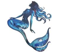 MAGICLULU Décoration Murale Sirène en Métal pour Extérieur Décor Jardin Terrasse Piscine Pièce Unique Résistante Facile à Installer pour Maison et Jardin
