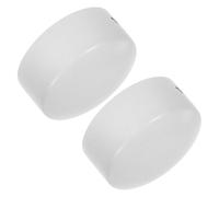 MAGICLULU Embouts de Main Courante en Acier Inoxydable 50mm pour Escalier, Compatibles Bois et Pvc Lot de 2 Pièces, Finition Blanche Robuste