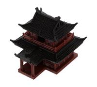 MAGICLULU Figurine de Mini Kiosque Marron en Plastique Classique | Scène Artisanale Peinte à Main, pour Terrarium Plantes, Aquarium et Jardin Féerique