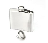 MAGICLULU Flasque de 15 n Acier Inoxydable Alimentaire, Légère et Incassable, avec Entonnoir Mini Inox et Bouchon à Vis Étanche pour Whisky et Liqueur Portable