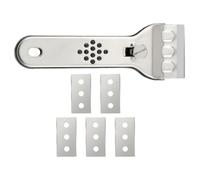 MAGICLULU Grattoir pour Réfrigérateur en Acier Inoxydable 7 Pièces Lames de Rechange, Outil Multifonction pour Nettoyage Complet et Dégivrage Facile Cuisine et Balcon