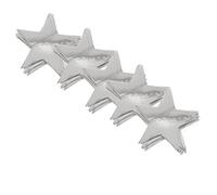 MAGICLULU Guirlande D'étoiles Suspendues Argentées en Papier 3D Scintillant 5pcs, Décoration Facile à Utiliser pour Anniversaire, Mariage et Fond Photo Extérieur