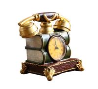 MAGICLULU Horloge Décoration Rétro En Résine, Ornement Téléphone Vintage, Réveil Précis, Taille Moyenne, Couleur Verte, Décor De Bureau Et Maison, Objet Décoratif Esthétique