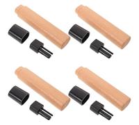 MAGICLULU Kit de 4 Manches de Couteaux Japonerie en Bois pour Remplacement, Style Japonerie Élégant, Améliore L'efficacité de Coupe, pour Préparer Sashimi et Tâches Cuisine