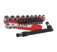 MAGICLULU Kit de Tournevis à Cliquet et Ajustement des Charnières à Angle Droit Compact avec ouille en Alliage et Plastique, Outil Mini pour Réparation D'appareils les Espaces