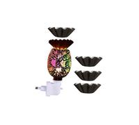 MAGICLULU Lampe à Parfum Décorative 3D en Plastique et Verre Cire Fondue, Lumière Parfumée pour Détente Intérieure, Ambiance Paisible et Présent d'anniversaire