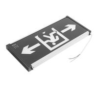 MAGICLULU Lampe de Secours Murale à LED Noire en Plastique, Éclairage de Secours Multifonction Facile à Installer pour Évacuation Incendie et Indicateur de Sortie