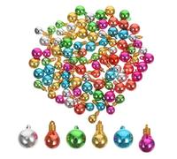 MAGICLULU Lot de 100 Mini Boules De Noël Colorées en Plastique À Suspendre Décorations Miniatures Incassables pour Sapin De Noël Et Fêtes De Fin D'Année