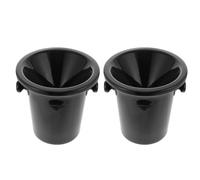 MAGICLULU Lot de 2 Crachoirs à Vin Noir en Pp Rond à Double Oreilles, Fonction Ice Bucket pour Caves et Boutiques Spécialisées, Design Occidental Élégant