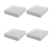 MAGICLULU Lot de 4 Capuchons de Poteau en Pvc pour Clôture, Forme Pyramidale, Installation par Pression, Protection Extérieure pour Terrasse et Boîte aux Lettres