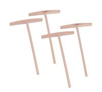 MAGICLULU Lot de 4 Spatules en Bois pour Crêpes et Pancakes sans Bavure, Ustensiles Cuisine Créatifs en Bois Beige, pour Cuisson et Pâtisserie Cuisine