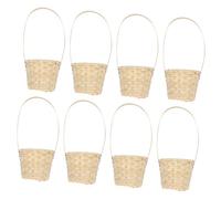 MAGICLULU Lot De 8 Paniers Tissés À La Main Avec Poignées En Fleurs Naturelles Et Paniers Décoratifs Pour La Maison Le Bureau Et