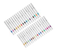 MAGICLULU Marqueurs de Peinture Acrylique Pointe Flexible, Plastique Solide Kit de 36 Facile à Ranger pour Scrapbooking pour Doodling et Coloriage