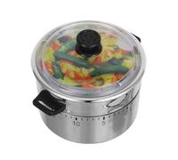 MAGICLULU Minuteur Cuisine Mécanique de Argenté, Minuterie à Remontage Manuel Précise de 60 pour Gestion Temps Cuisine
