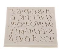MAGICLULU Moule à Fondant en Silicone Lettres Majuscules pour Décoration de Gâteau Diy, Facile à Démouler, Polyvalent et Design Créatif pour Pâtisserie et Artisanat