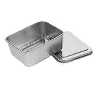 MAGICLULU Moule à Pâtisserie Boîte de Cuisson Portable Pratique en Acier Inoxydable avec Couvercle, Antiadhésif et Résistant, Plat Rectangulaire Épais pour Tiramisu