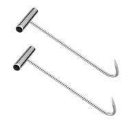 MAGICLULU Outil Robuste Lot de 2 Améliorant la Vitesse de Travail de T pour Levage de Couvercle de Regard Crochets en Acier Inoxydable pour Maintenance Urbaine
