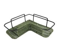 MAGICLULU Panier Mural D’Angle Triangulaire Vert, Rangement Gain de Place | Plastique et Métal, Installation Murale, pour Toilettes et Maquillage, Adapté aux Appartements et Camping-cars