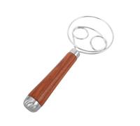 MAGICLULU Pâte en Acier Inoxydable avec Manche en Bois pour Mélange Uniforme de Farine et Pâtisserie, Ustensile Manuel pour Usage Domestique et Studios de Cuisson