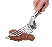 MAGICLULU Pince Alimentaire en Acier Inoxydable Argenté, Pince à Aliments Confortable et Solide pour Saisir Poisson, Steak et Grillades Cuisine