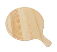 MAGICLULU Plateau Rond en Bois avec Bords Incurvés pour Pizza et Pains, Facile à Nettoyer, Style Rustique pour Présentation à Table et Réceptions