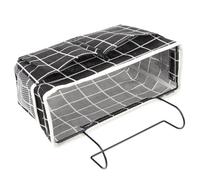 MAGICLULU Pochette de Rangement Suspendue en Tissu et Fer pour Chevet Noir | Organisateur Pratique, Résistant à L’usure, pour Cabinets et Chambre, Rangement Mural Polyvalent
