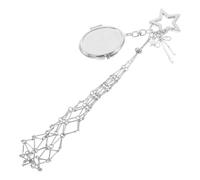 MAGICLULU Porte-Clés Organiseur de Rouge à Lèvres en Acier Inoxydable, Pendentif Paquet à Main en Maille Ovale 16 CM, Chaînette Porte-Clés pour Femmes et Filles, Accessoire Maquillage