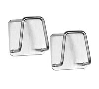 MAGICLULU Porte-éponge Support Polyvalent et Gain de Place en Acier Inoxydable Adhésif Argenté 2pcs pour Rangement et Séchage des Éponges pour pour Évier Cuisine
