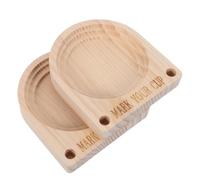 MAGICLULU Porte-gobelets en Bois avec Double Emplacement pour Marqueur 2pcs, Organisateur pour Fêtes, Rangement Pratique pour Comptoir la Cuisine et Événements Familiaux