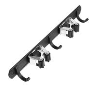 MAGICLULU Porte-outils Mural pour Balais, Aluminium, 2 Fentes 3 Crochets | Fixation Murale Vis, Robuste et Résistante aux Intempéries, pour Linge, Bureaux et Outils de Jardin