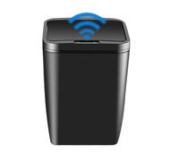 MAGICLULU Poubelle Intelligente à Automatique Capteur Inductif Sans Batterie Pour Cuisine Et Salle De Bain Design Noir Élégant